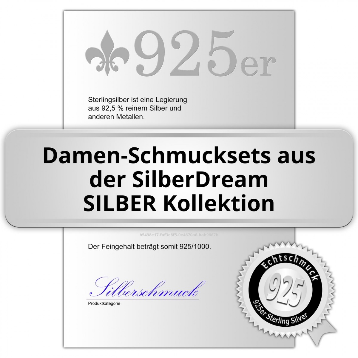 Kreuz 925er weiß Zirkonia und SilberDream Kette Set Schmuck Anhänger SDS4929W