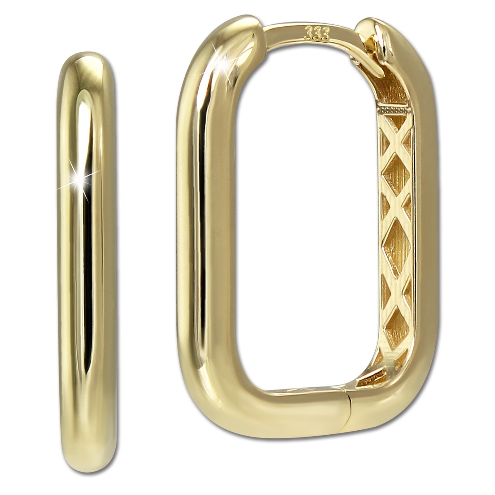 GoldDream Creole eckig Square Ohrring 333er Gelbgold Echtschmuck GDO5690Y