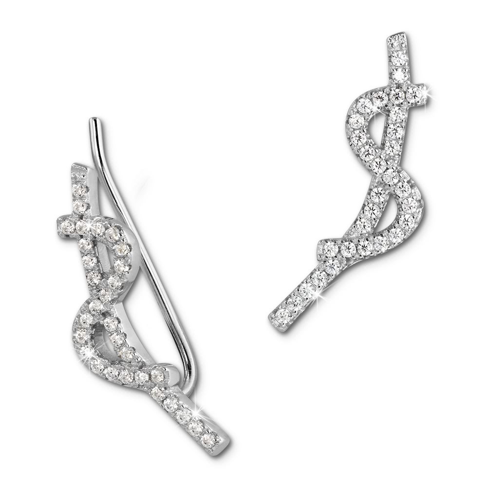 SilberDream Ear Cuff Wave Ohrringe Ohrklemme 925 Sterling Silber GSO451W