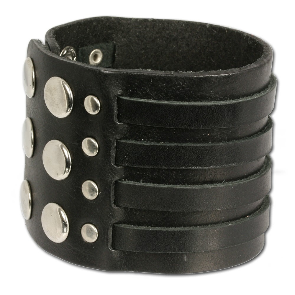 SilberDream Lederarmband schwarz Herren Leder Armband LA0031S