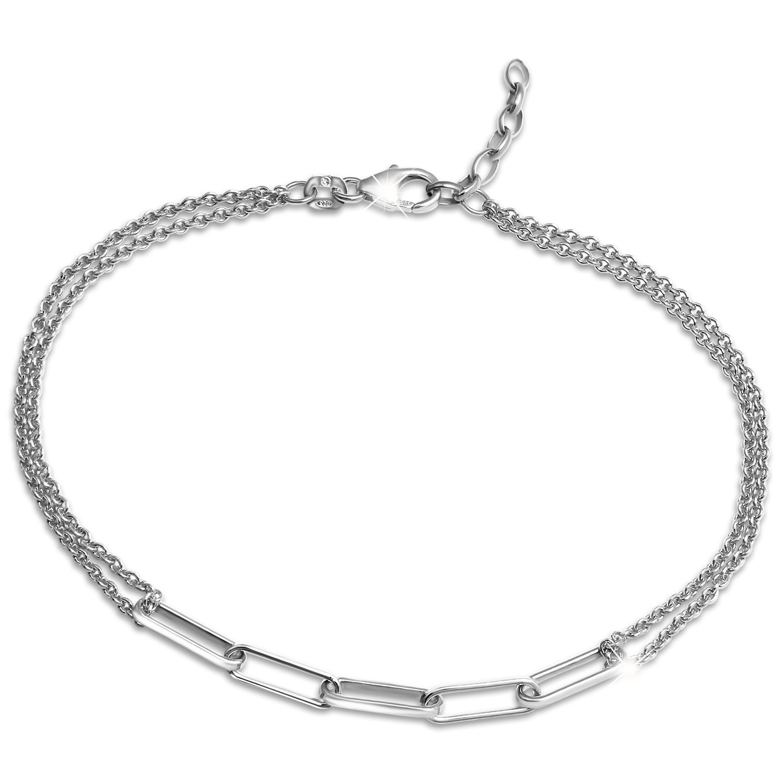 SilberDream Armband Fantasie 925 Sterling Silber Damen 19cm + 2cm SDAK0049J