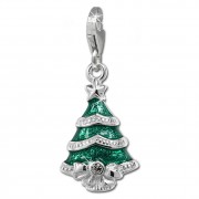 SilberDream Charm Weihnachtsbaum 925 Silber Armband Anhänger FC849G