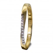 GoldDream Gold Ring Gr.58 Swing Zirkonia weiß 333er Gelbgold GDR523Y58