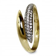 GoldDream Gold Ring Loop Gr.60 Zirkonia weiß 333er Gelbgold GDR525Y60