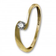 GoldDream Gold Ring Welle Zirkonia Gr.60 333er Gelbgold GDR530Y60