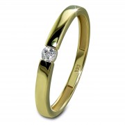 GoldDream Gold Ring Classic Gr.56 Zirkonia weiß 333er Gelbgold GDR535Y56