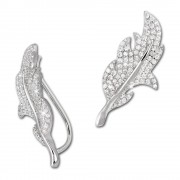 SilberDream Ear Cuff Blatt Zirkonia Ohrringe Ohrklemme 925 Silber GSO428W