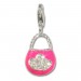 Silberdream SilberDream 925 Charm Tasche pink Armband Anhänger FC3030P