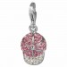 Silberdream SilberDream Glitzer Charm Basecap rosa Zirkonia Kristalle GSC528A