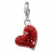 Silberdream SilberDream Glitzer Charm Herz rot Zirkonia Kristalle GSC543R