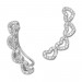 Silberdream SilberDream Ear Cuff Herzen Zirkonia Ohrringe Ohrklemme 925 Silber GSO422W