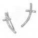 Silberdream SilberDream Ear Cuff Kreuz Ohrringe Ohrklemme 925 Sterling Silber GSO467W