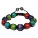 Silberdream SilberDream Shamballa Armband Holz bunt 14 Kugeln SDA915