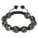 Silberdream SilberDream Shamballa Armband Zirkonia schwarz 10 Kugeln SDA926