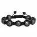 Silberdream SilberDream Shamballa Armband Luxus schwarz aus Hämatit Kugeln SDY900