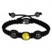 Silberdream Shamballa Armband original Sterlinx mit 1 gelben Glitzerkugel SHS11Y