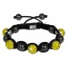 Silberdream Shamballa Armband original Sterlinx mit 5 gelben Glitzerkugeln SHS51Y