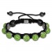 Silberdream Shamballa Armband original Sterlinx mit 9 grünen Glitzerkugeln SHS90L