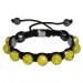 Silberdream Shamballa Armband original Sterlinx mit 9 gelben Glitzerkugeln SHS90Y