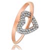 Balia Damen Ring aus 333 Rosegold Herz mit Zirkonia Gr.58 BGR019R58