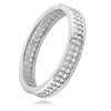 Balia Damen Ring Zirkonia zweireihig Weigold Gr.54 BGR021W54