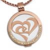 Amello Coins Kette Herz rose Edelstahl Kettenanhnger mit Kette 80cm ESCS54W