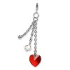 SilberDream 925 Charm Herz rot Ketten & Armband Anhnger FC4804