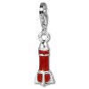 SilberDream 925 Charm Emaille Rakete rot Armband Anhnger FC605