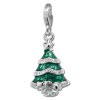 SilberDream Charm Weihnachtsbaum 925 Silber Armband Anhnger FC849G