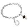 SilberDream Charm Glitzerset Glck 925 Silber Armband Anhnger FCA145