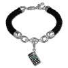 SilberDream Geschenkset Handy Charm mit Lederarmband 925 Silber FCA149