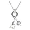 SilberDream Ketten Set Engel 925 Silber Kette + Charm Anhnger FCA303