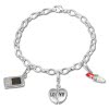 SilberDream Charm Set Love 925er Silber Armband Anhnger FCA308