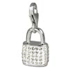 SilberDream Glitzer Charm Schloss wei Zirkonia Kristalle 925 GSC514W