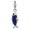 SilberDream Glitzer Charm Hai blau Zirkonia Kristalle Anhnger GSC537B