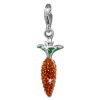 SilberDream Glitzer Charm Mohrrbe orange Zirkonia Kristalle GSC549O