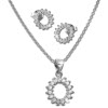 SilberDream Schmuck Set Kette und Ohrringe Sonnenkranz Zirkonia Silber GSS400W