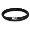 SilberDream Nappa Leder Armband doppelt schwarz Silber LS0404