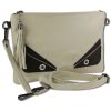 Toscanto Jugend Damen Umhngetasche Handgelenktasche Leder Tasche beige wei schwarz OTT805UW