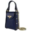 Toscanto Damen Umhngetasche Leder Tasche blau OTT813UB