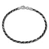 SilberDream Armband gedreht schwarz 925 Silber Damen SDA2039S