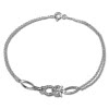 SilberDream Armband Eule Zirkonia wei 925er Sterling Silber 19cm SDA424W