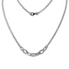 SilberDream Collier Ovale Zirkonia wei 925er Silber 46cm Kette SDK4811W