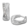 SilberDream Creole X-Form Zirkonia wei 925 Sterling Silber Ohrring SDO380W