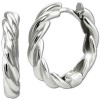 SilberDream Creole Twist 925 Sterling Silber Damen Ohrringe SDO4446J