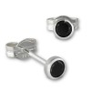 SilberDream Ohrringe Zirkonia schwarz 3mm 925 Silber Ohrstecker SDO5533S