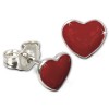 Kinder Ohrring Herz rot Silber Ohrstecker Kinderschmuck TW SDO601R