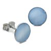 SilberDream Ohrstecker Shell hellblau 0,8cm 925 Silber SDO8500H