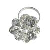 SilberDream Ring Gr.17 Blume 925 Silber Zirkonia SDR001W7