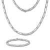 SilberDream Schmuck Set Zirkonia wei Collier & Armband Damen 925 Silber SDS447W